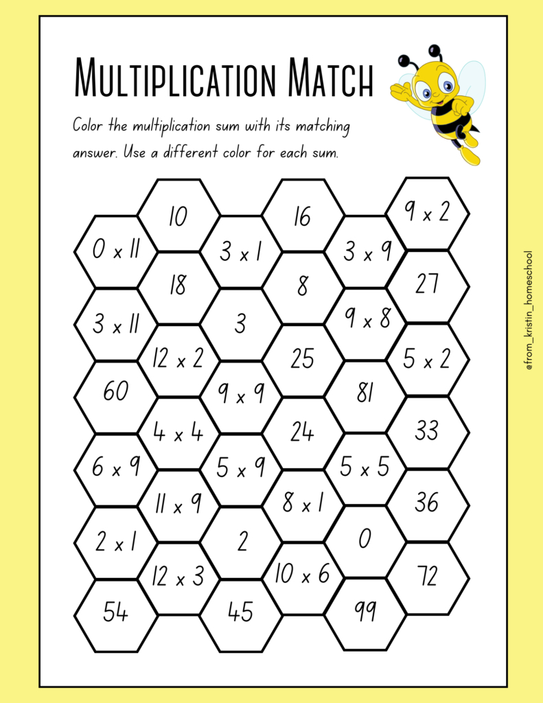 Multiplication Math Coloring Worksheets ⋆ Fromkristin regarding Multiplication Colouring Hidden Pictures Free