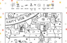 New Year'S Eve Printable with Happy New Year Hidden Pictures