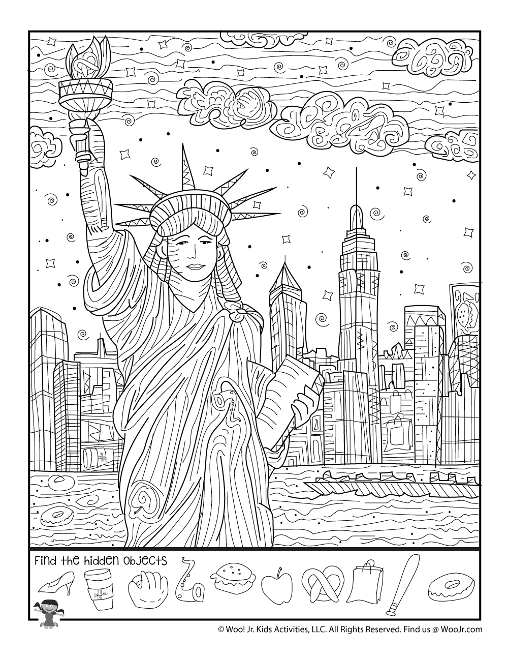 New York Statue Of Liberty Hidden Picture | Woo! Jr. Kids intended for Hidden Pics Hard For Kids