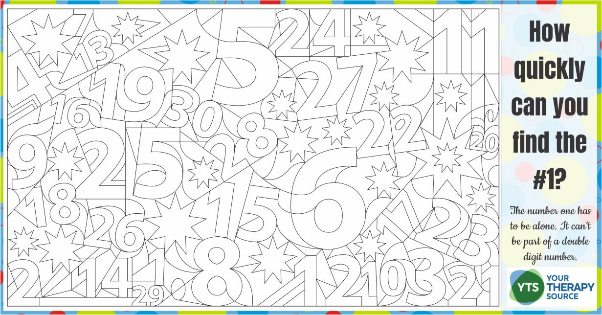 Number Puzzle For Kids - Your Therapy Source throughout Printable Hidden Pictures For Therapy