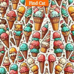 Optical Illusion Eye Test: Find The Cat Hiding Among Ice Cream Inside Ice Cream Hidden Pictures