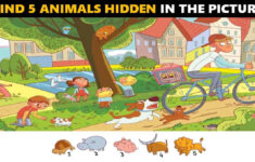 Picture Puzzle: How Sharp Is Your Vision? Find Hidden Animals In within Pictures With Hidden Images Puzzle