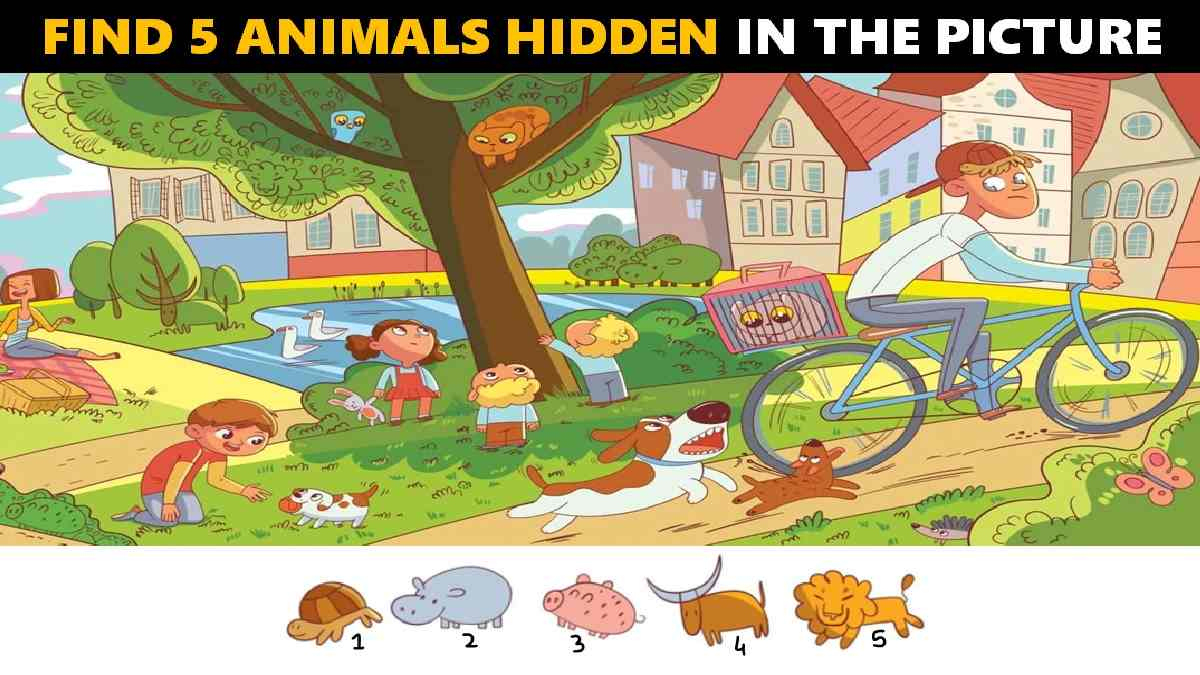 Picture Puzzle: How Sharp Is Your Vision? Find Hidden Animals In within Pictures With Hidden Images Puzzle