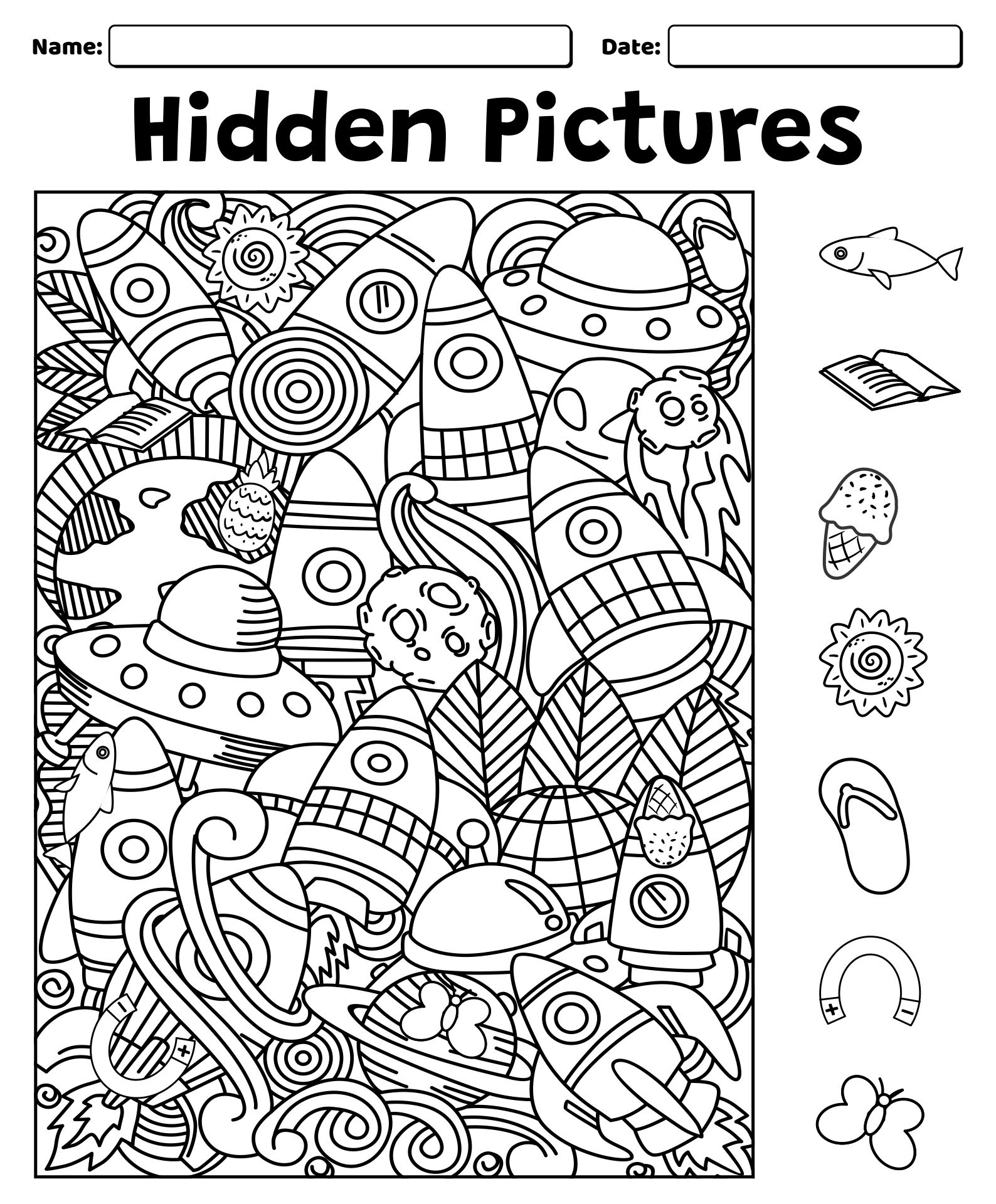 Pin On Ot - Worksheets Library for Find The Hidden Objects Printables Free Witgh Asnwers