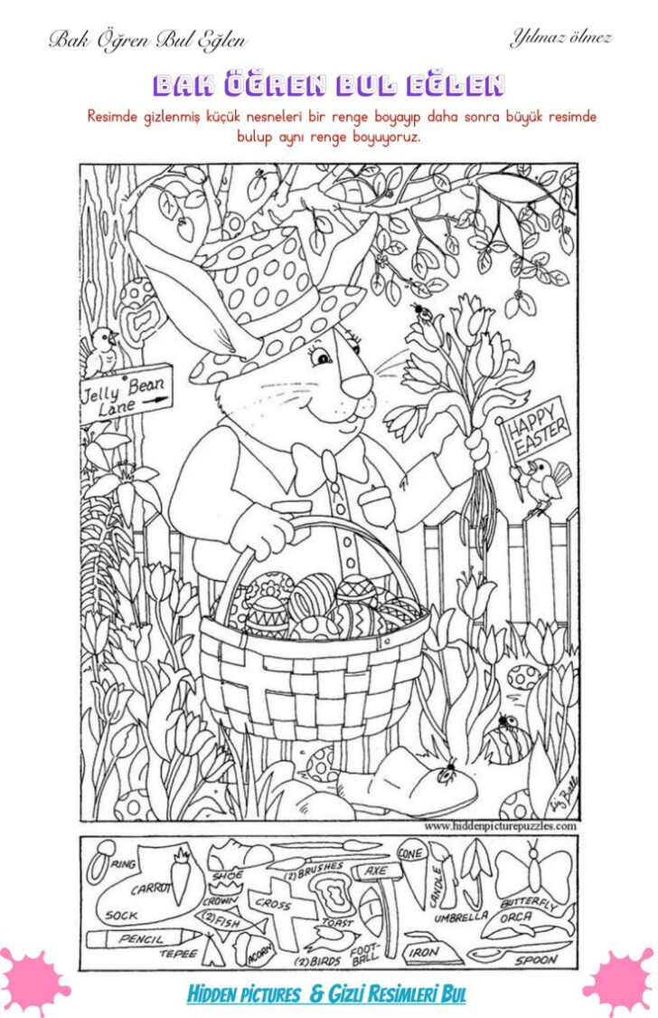 Spring Hidden Pictures Printable Free