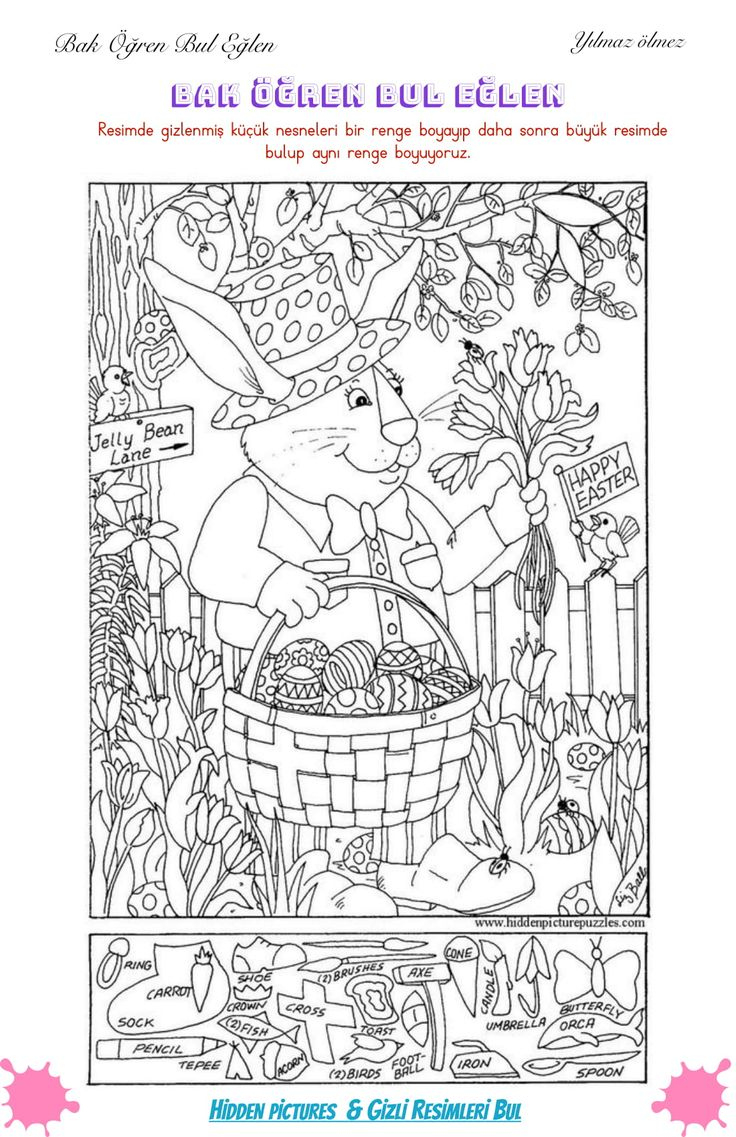 Pinterest | Раскраски, Игры И Другие Занятия Для Детей, Обучение intended for Spring Hidden Pictures Printable Free