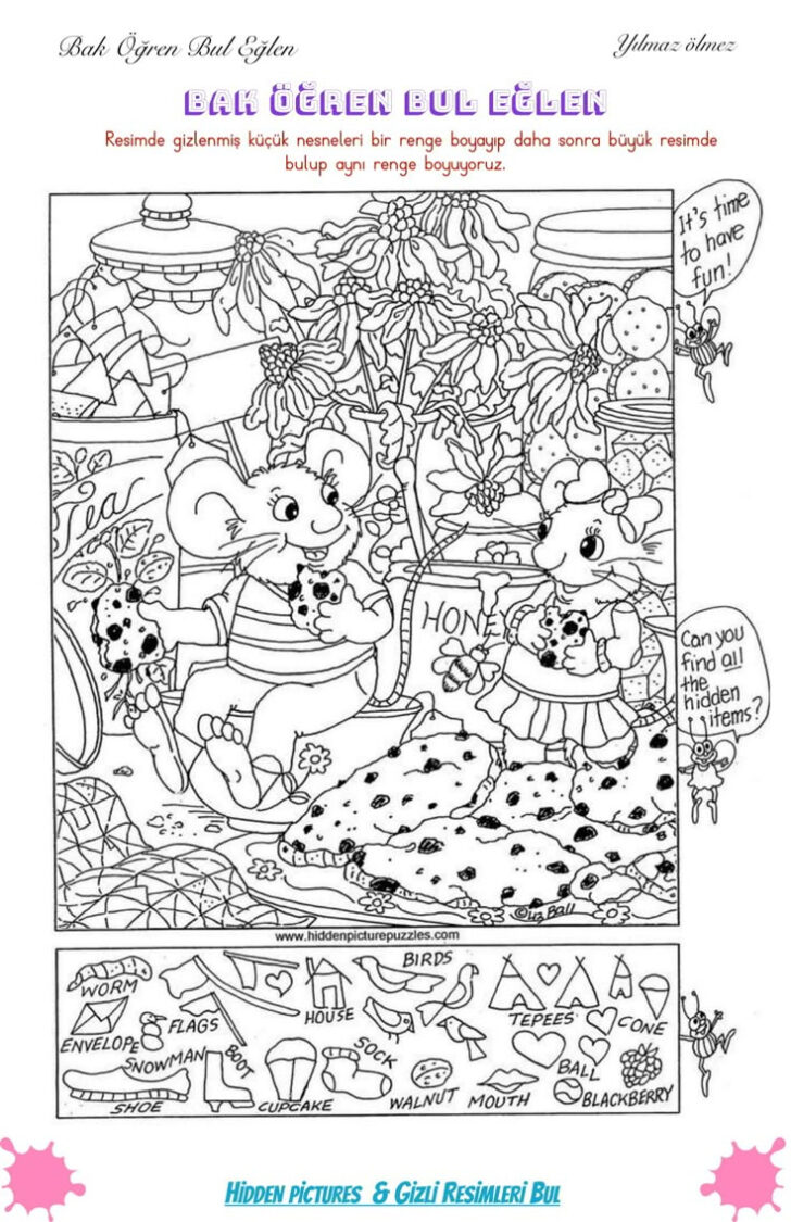 Hidden Picture Worksheets