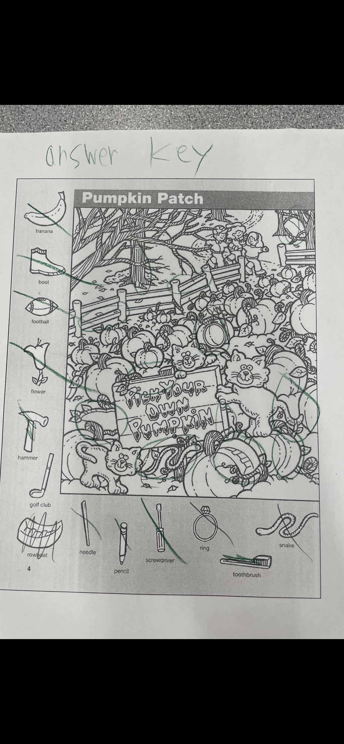 Please Help Me Find The Golf Club I&amp;#039;Ve Tried Three Times But I Can with In the Pumpkin Patch Hidden Pictures Answers