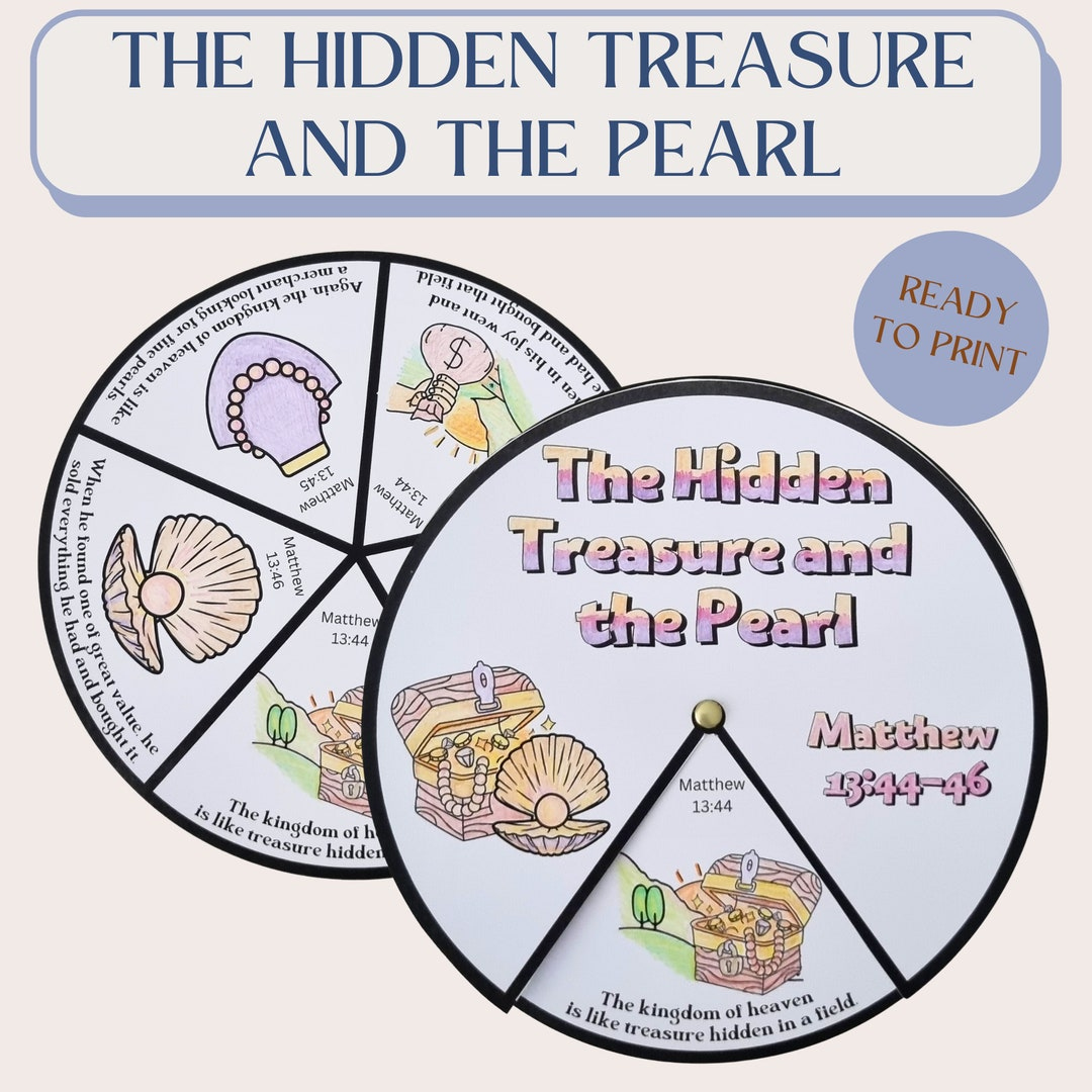 Printable Parable Of The Hidden Treasure &amp;amp; Pearl Of Great Price pertaining to Finding Hidden Treasure Printable