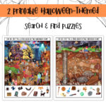 Printable Search & Find, Halloween Themed, Hidden Picture Games For Halloween Printable Halloween Hidden Pictures