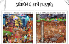 Printable Search &amp; Find, Halloween-Themed, Hidden Picture Games for Halloween Printable Halloween Hidden Pictures