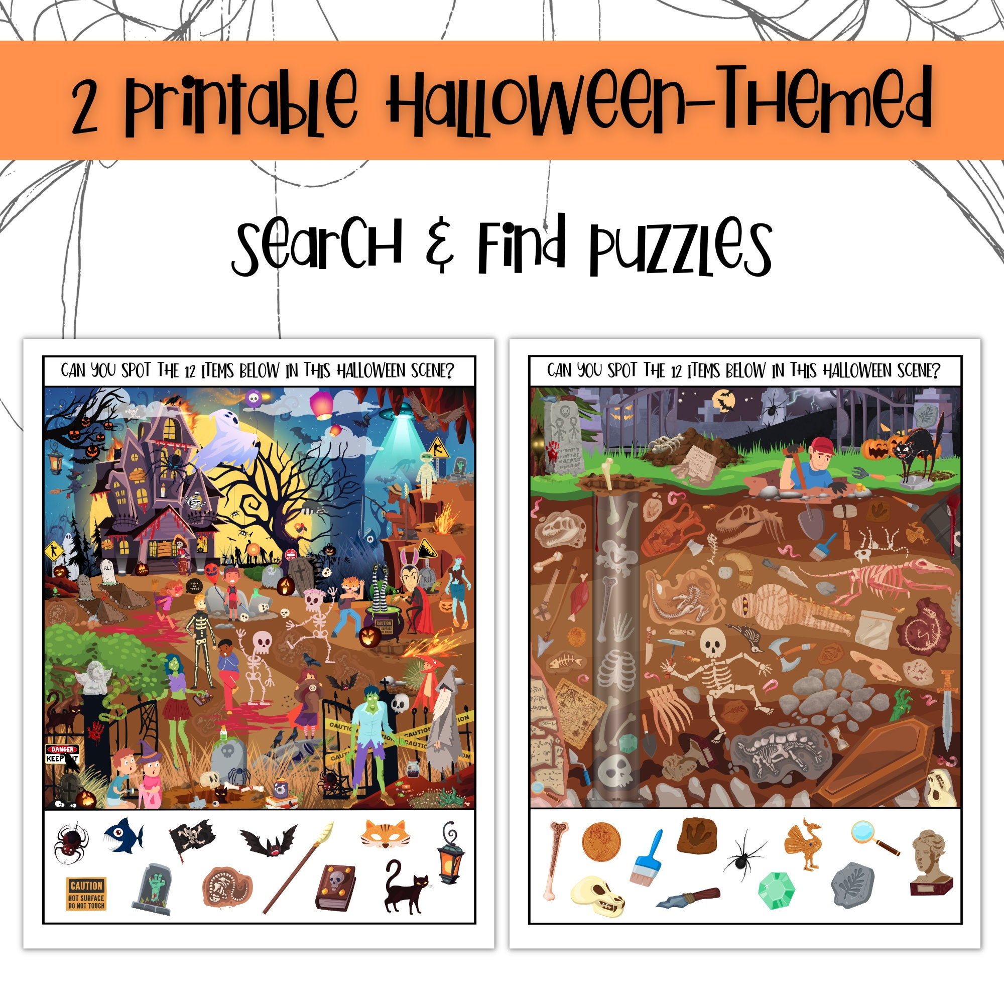 Printable Search &amp;amp; Find, Halloween-Themed, Hidden Picture Games for Halloween Printable Halloween Hidden Pictures