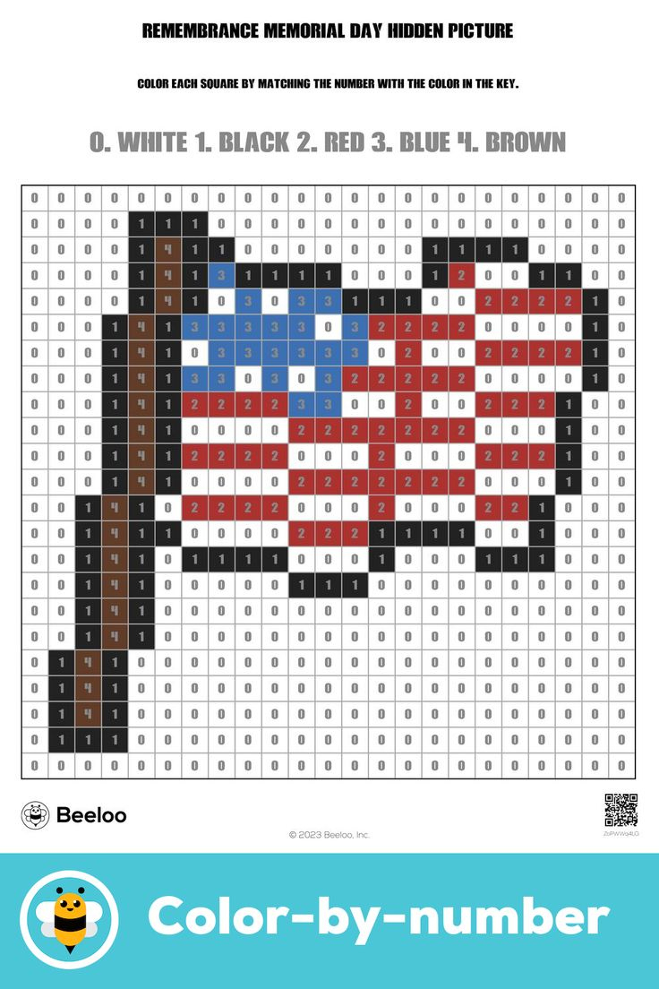 Remembrance Memorial Day Hidden Picture with Medium Hidden Pictures Printable