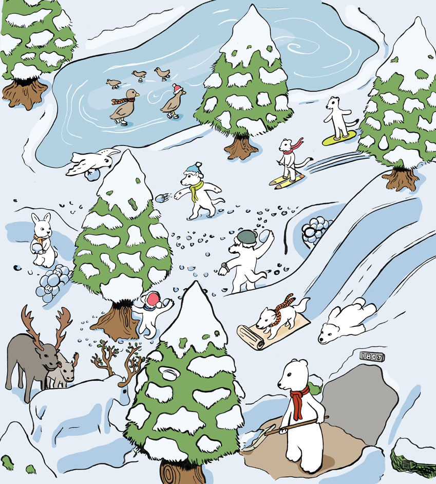 Snow Scene Hidden Objects :: Behance for Highlights Winter Hidden Pictures
