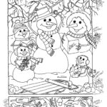 Snowman Hidden Picture Puzzle For Christmas! Within Christmas Hidden Pictures Free Printable