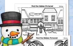 Snowman Hidden Picture Worksheets - Mamas Learning Corner pertaining to Snowmen All Year Hidden Pictures