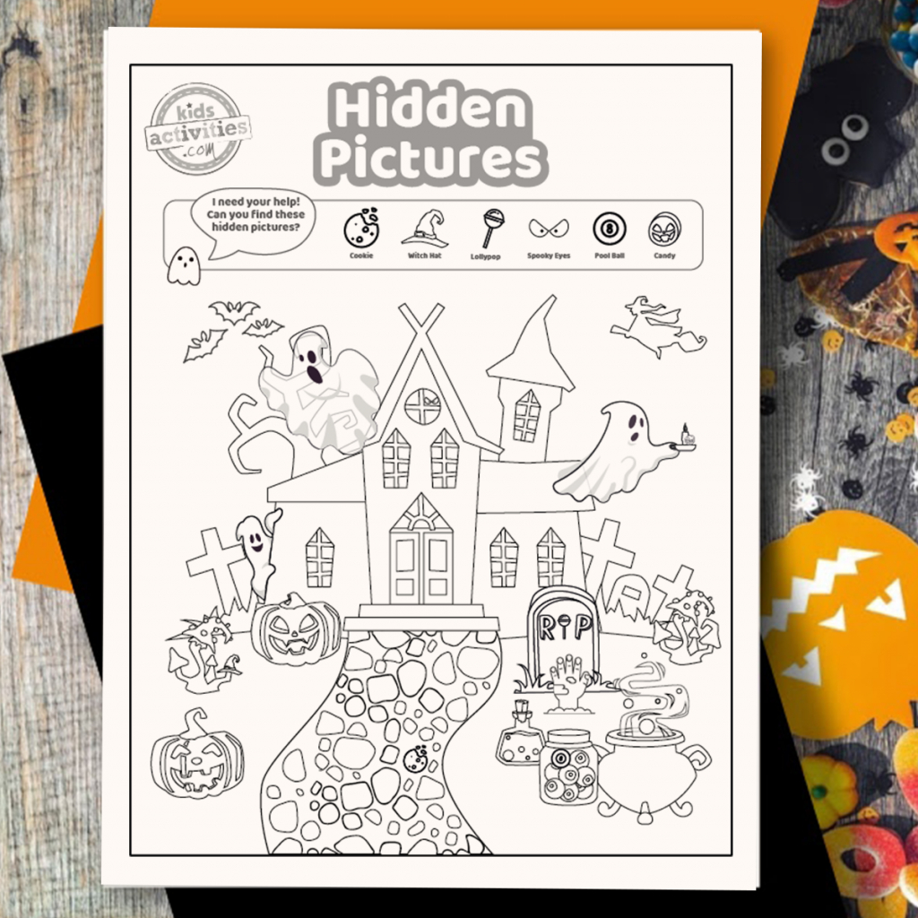 Spooktacular Halloween Hidden Pictures Printable (Too Adorable!) for Halloween Hidden Pictures Free