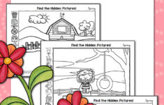 Spring Hidden Picture Printables For Kids - Mamas Learning Corner intended for August Hidden Picture Prits