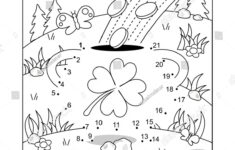 St Patricks Day Dot-To-Dot Hidden Picture Stock Illustration inside Saint Patrick Day Hidden Pictures