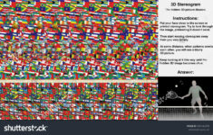 Stereogram Illusion Tennis Player Hidden 3D: Stockillustration throughout 3D Hidden Pictures And Answers