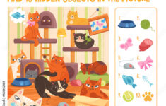 Stock-Vektorgrafik „Colorful Papersheet Game Find 10 Hidden with regard to Hidden Pictures Within Pictures Game