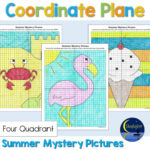 Summer Coordinate Plane Graphing Mystery Pictures Four Quadrant Regarding Carson Dellosa Coordinate Graphing Hidden Pictures