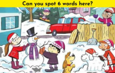 Test Your Visionfinding 6 Words Hidden In The Snowy Picture with Hidden Pictures It Snowing