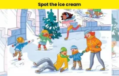 Test Your Visionspotting The Ice Cream Cone Hidden In The Snow in Ice Cream Hidden Pictures