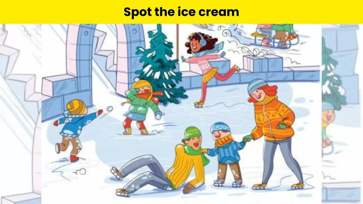 Test Your Visionspotting The Ice Cream Cone Hidden In The Snow in Ice Cream Hidden Pictures