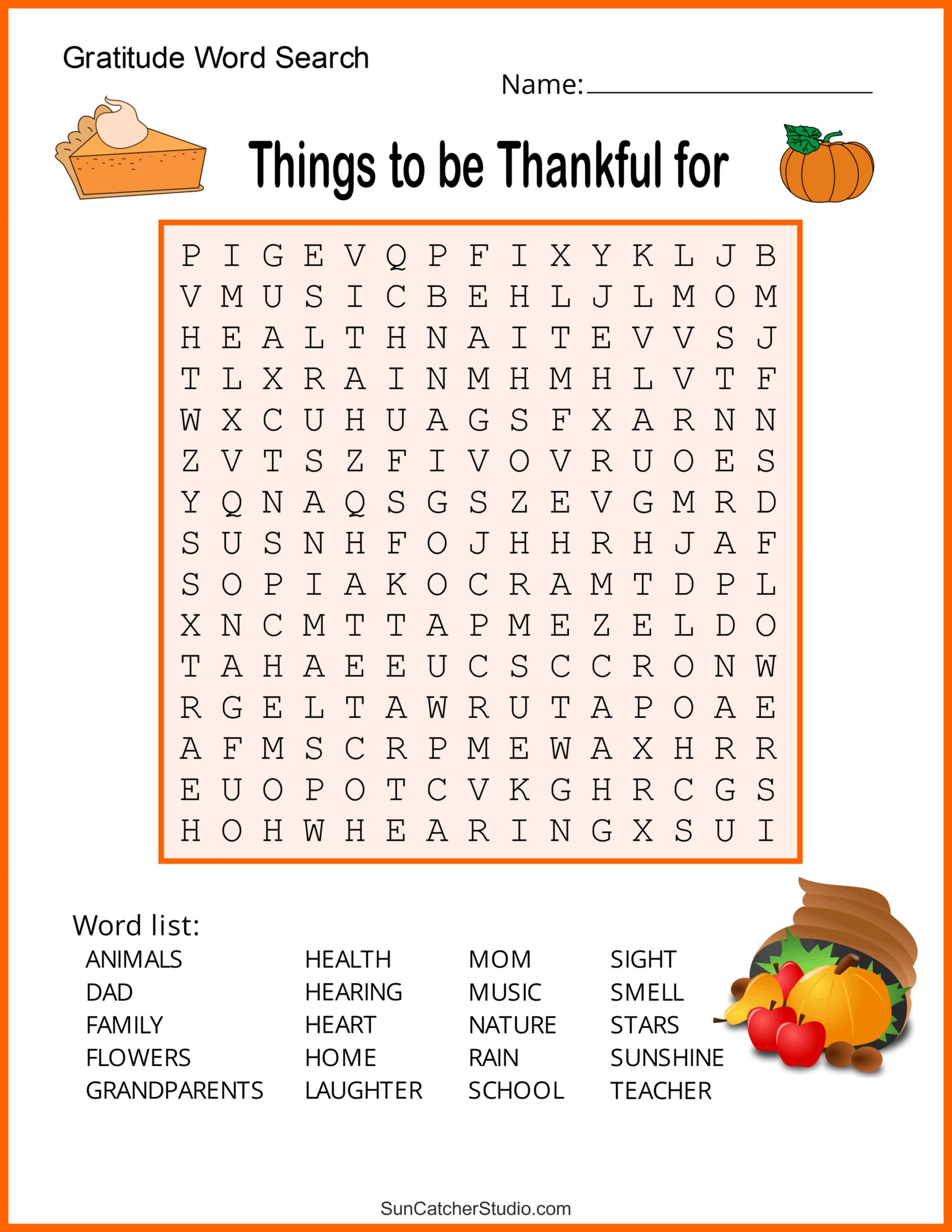 Thanksgiving Word Search (Free Printable Puzzles) – Free pertaining to Find The Things Printables Medium