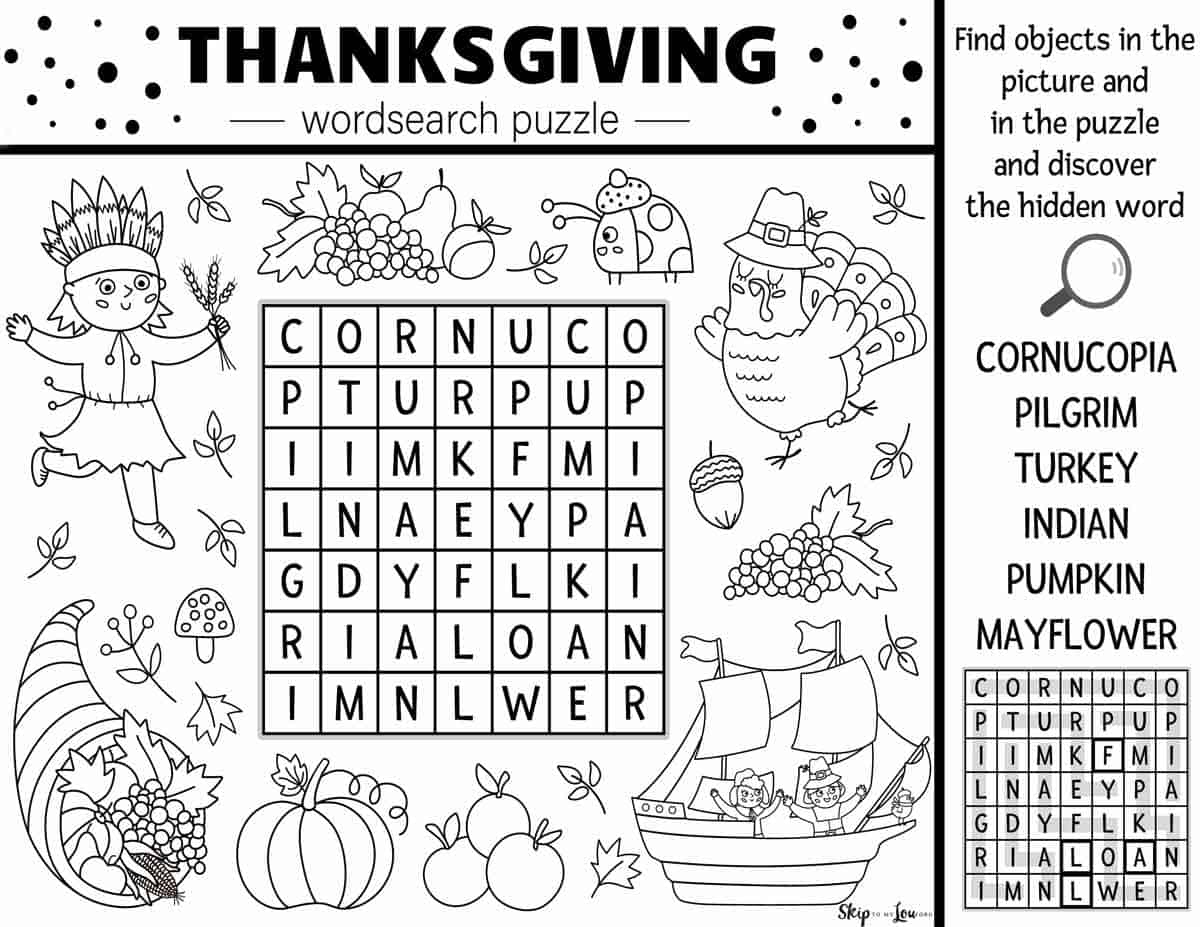 Thanksgiving Worksheets | Skip To My Lou pertaining to Thanksgiving Day Hidden Pictures