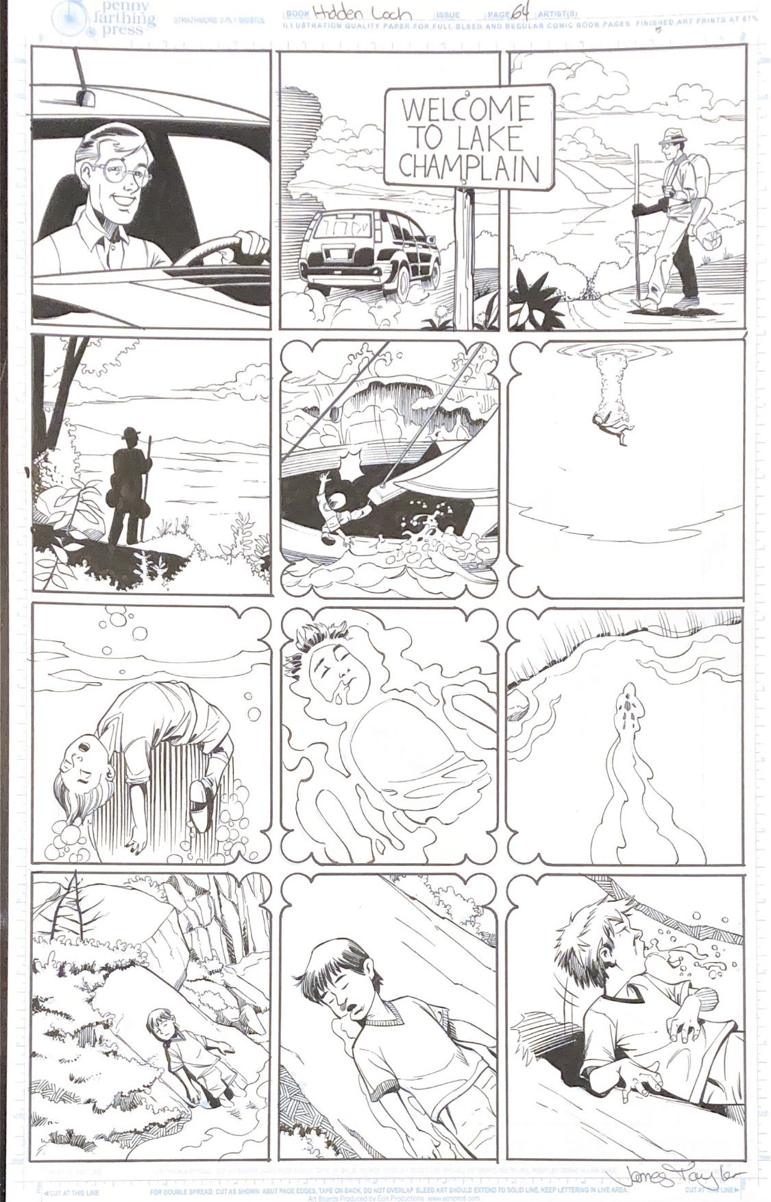 The Hidden Loch Graphic Novel Page 64 : Ink Over Printed Bluelines inside Hidden Comic Pictures Printable