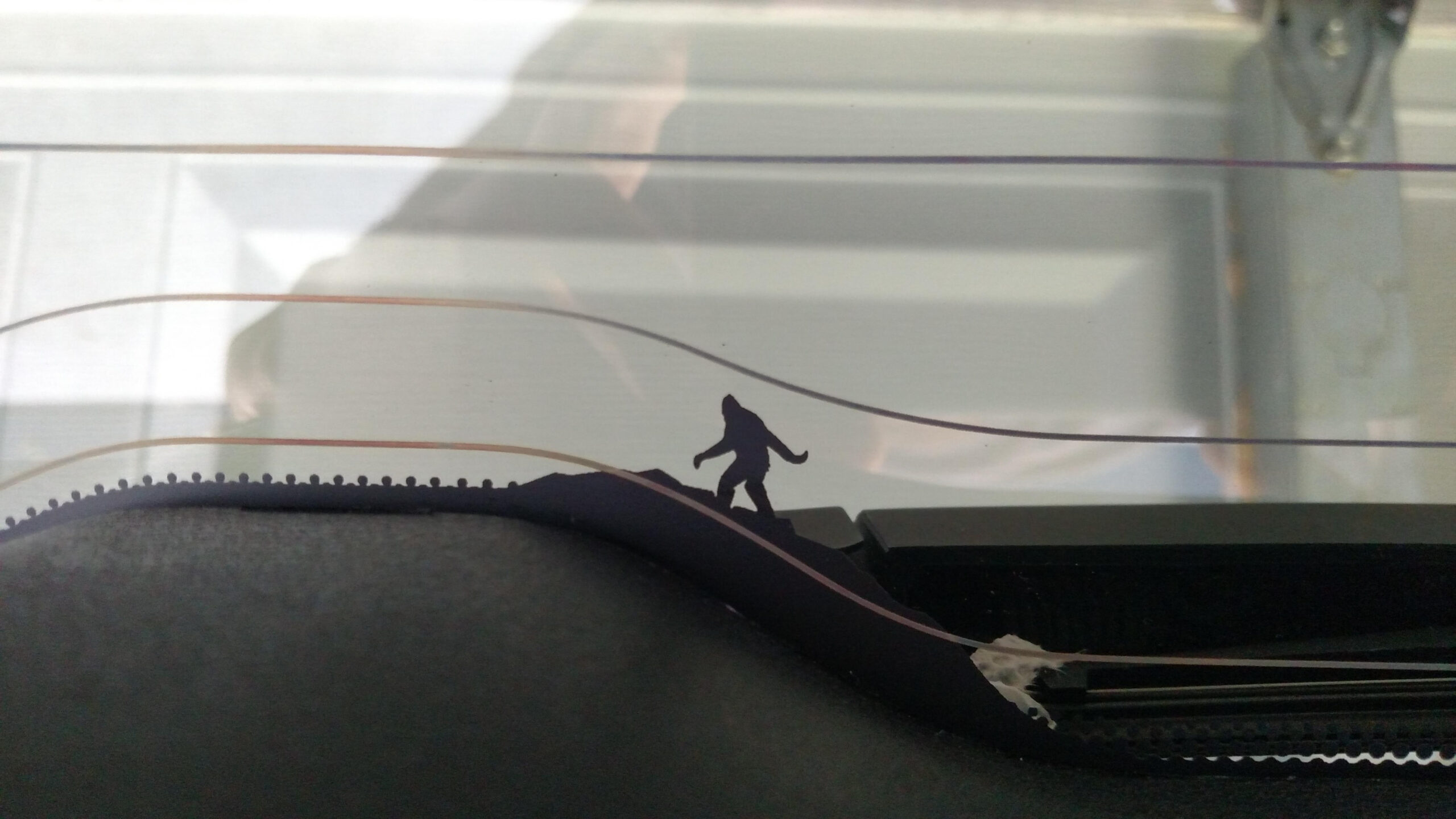 The Rear Window On My Jeep Renegade Has A Tiny Sasquatch On It for Jeep Renegade Hidden Pictures