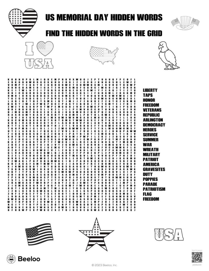 Memorial Day Hidden Pictures