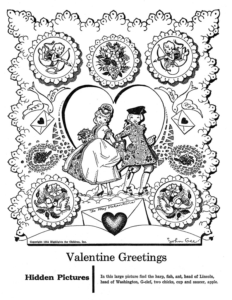 Valentine Greetings Hidden Pictures | Illustrationjohn G… | Flickr for Highlights Hidden Pictures Valentines