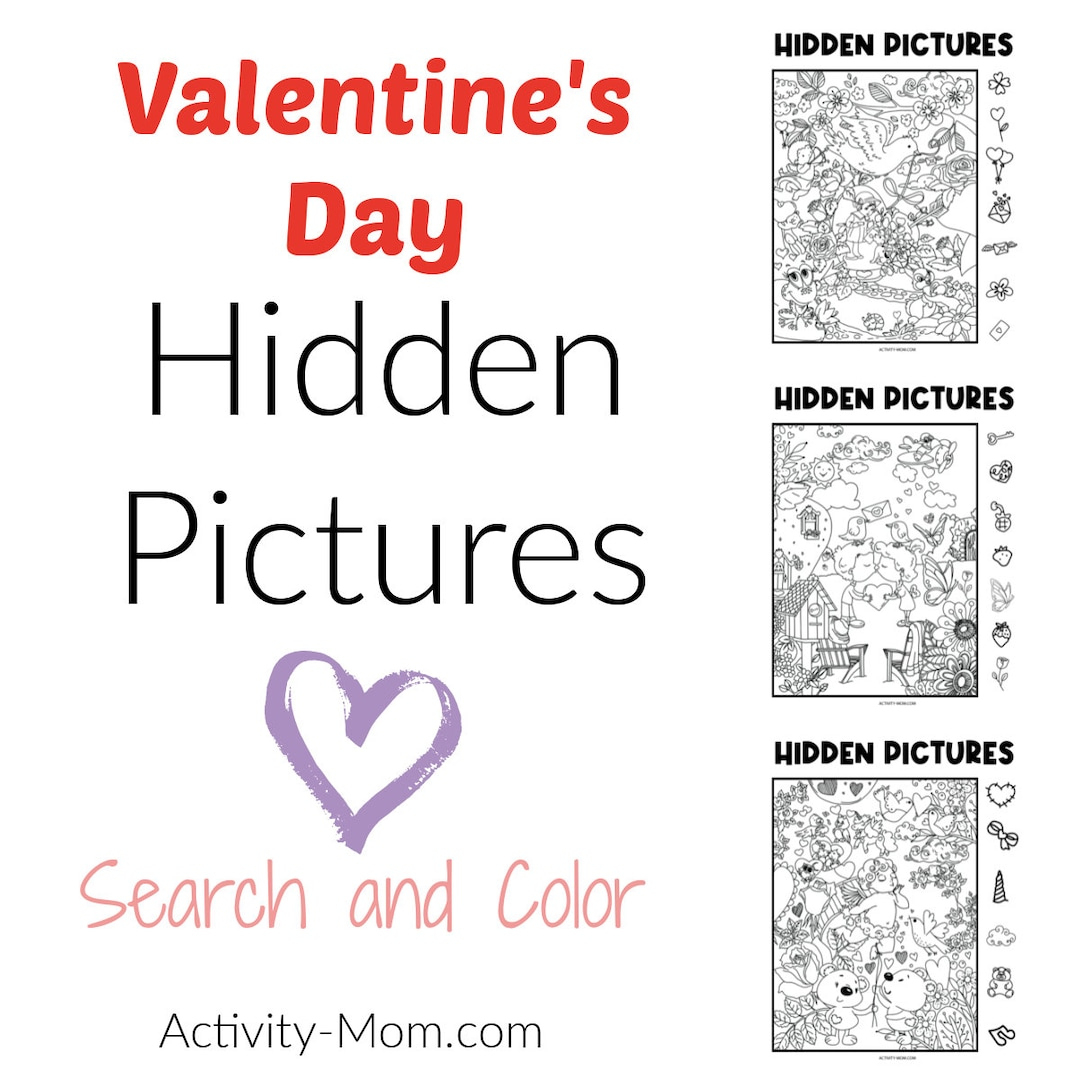 Valentine&amp;#039;S Day Hidden Pictures - Etsy within Valentines Day Hidden Pictures