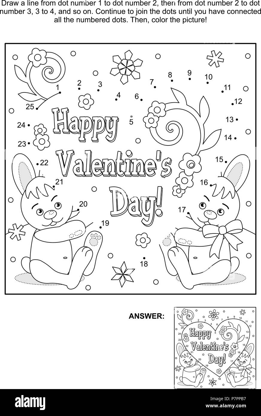 Valentine&amp;#039;S Day Themed Connect The Dots Picture Puzzle And in Valentines Day Hidden Pictures