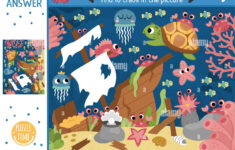 Vector Under The Sea Searching Game With Sea Landscape, Wrecked throughout Printable A4 Hidden Pictures