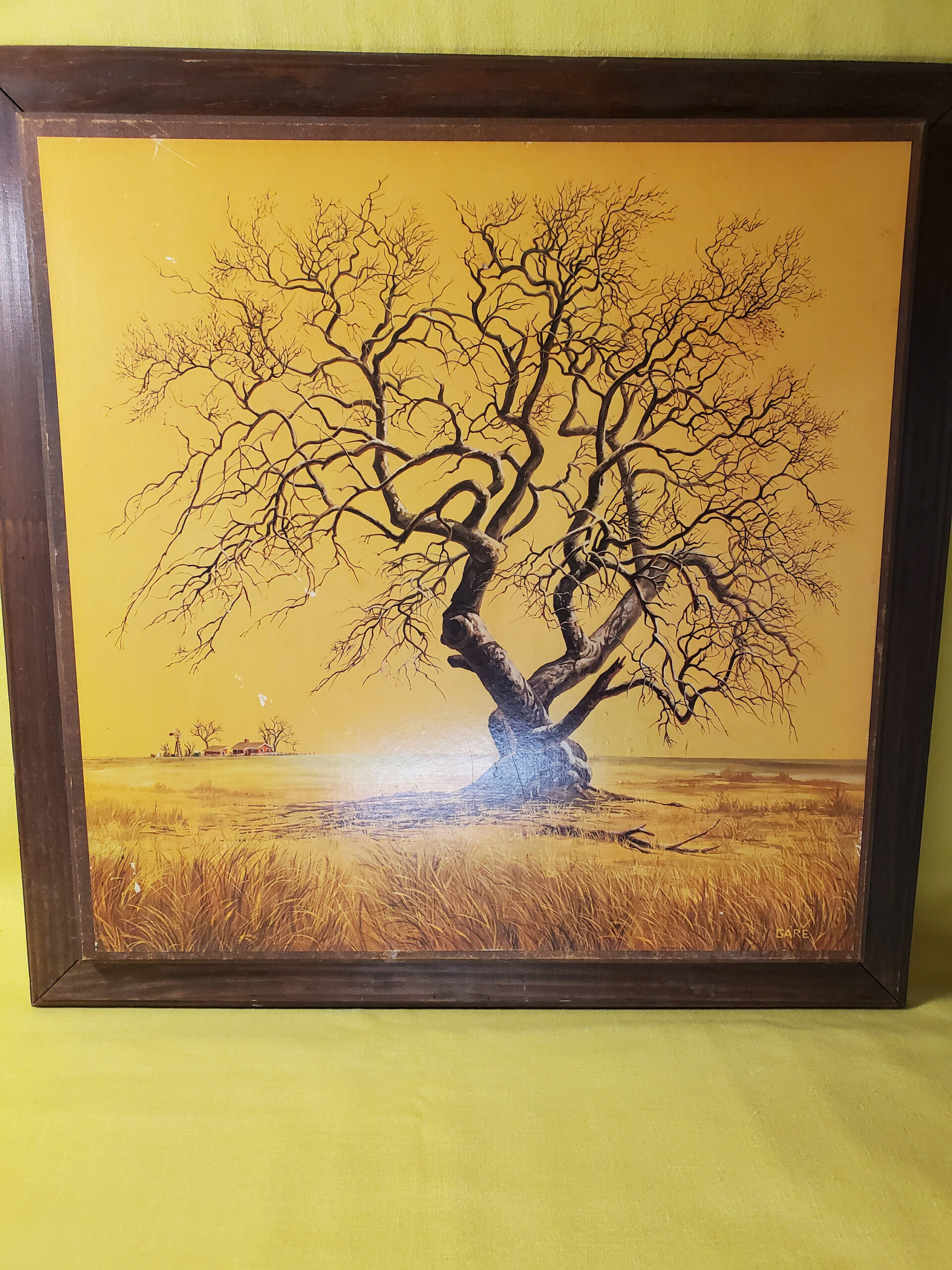 Vintage Margaret Gare Barks &amp;quot;Tree Of Life&amp;quot; Lithograph Print, Wood Framed Margaret Gare Barks Tree Of Life Lithograph Print throughout Gare Barks Tree of Life Hidden Pictures