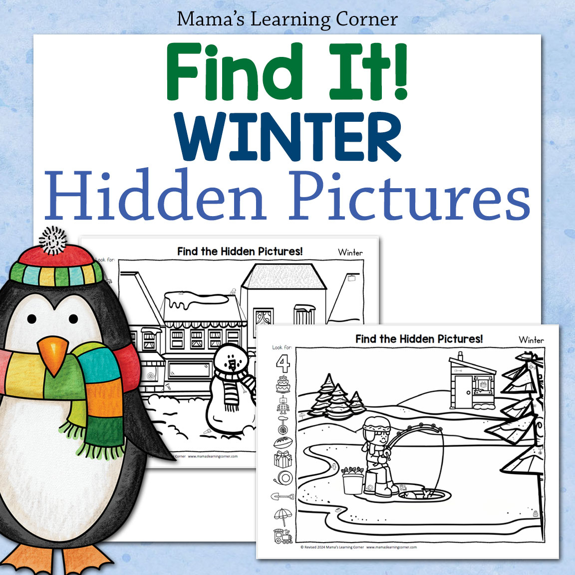 Winter Hidden Pictures Printable Packet - Mamas Learning Corner pertaining to Hidden Pictures Winter Theme