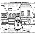 Winter Hidden Pictures Worksheets Seek And Find Objects   Etsy For Hidden Pictures Winter Theme