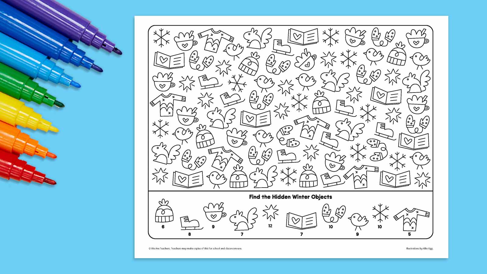 Winter Seek-And-Find: Free Printable Activity throughout Free Winter Hidden Pictures