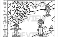 Winter Wimmelbilder Arbeitsblätter Objekte Suchen Und Finden - Etsy.de with regard to Winter Hidden Pictures