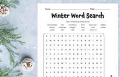 Winter Word Search: Free Printable Worksheet Plus Answer Key with regard to Hidden Pictures First Day Of Winter Answer Key